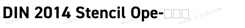 DIN 2014 Stencil Ope字体转换